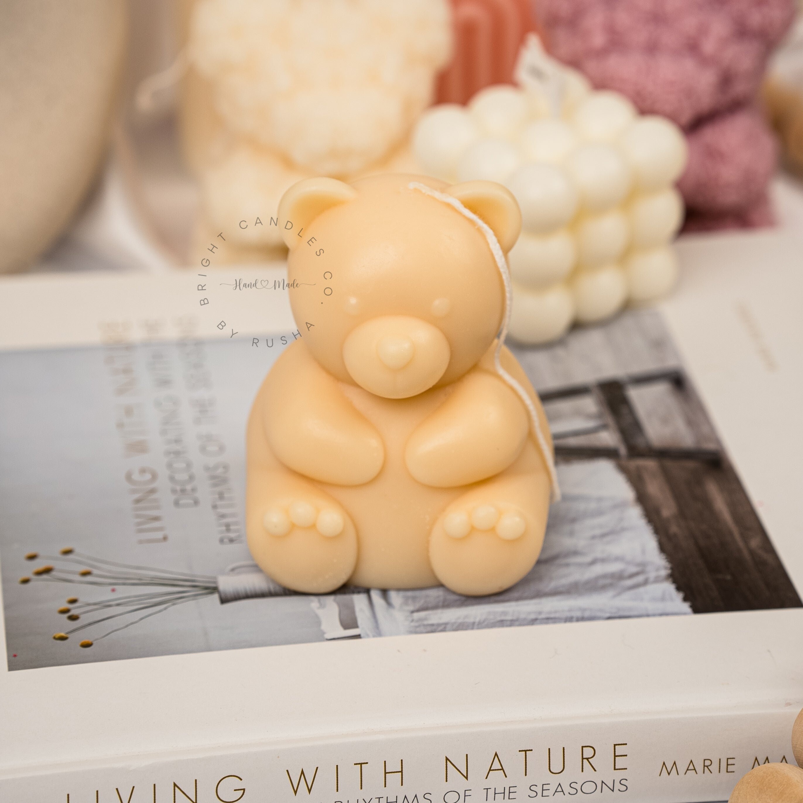 Natural Teddy Bears Candle