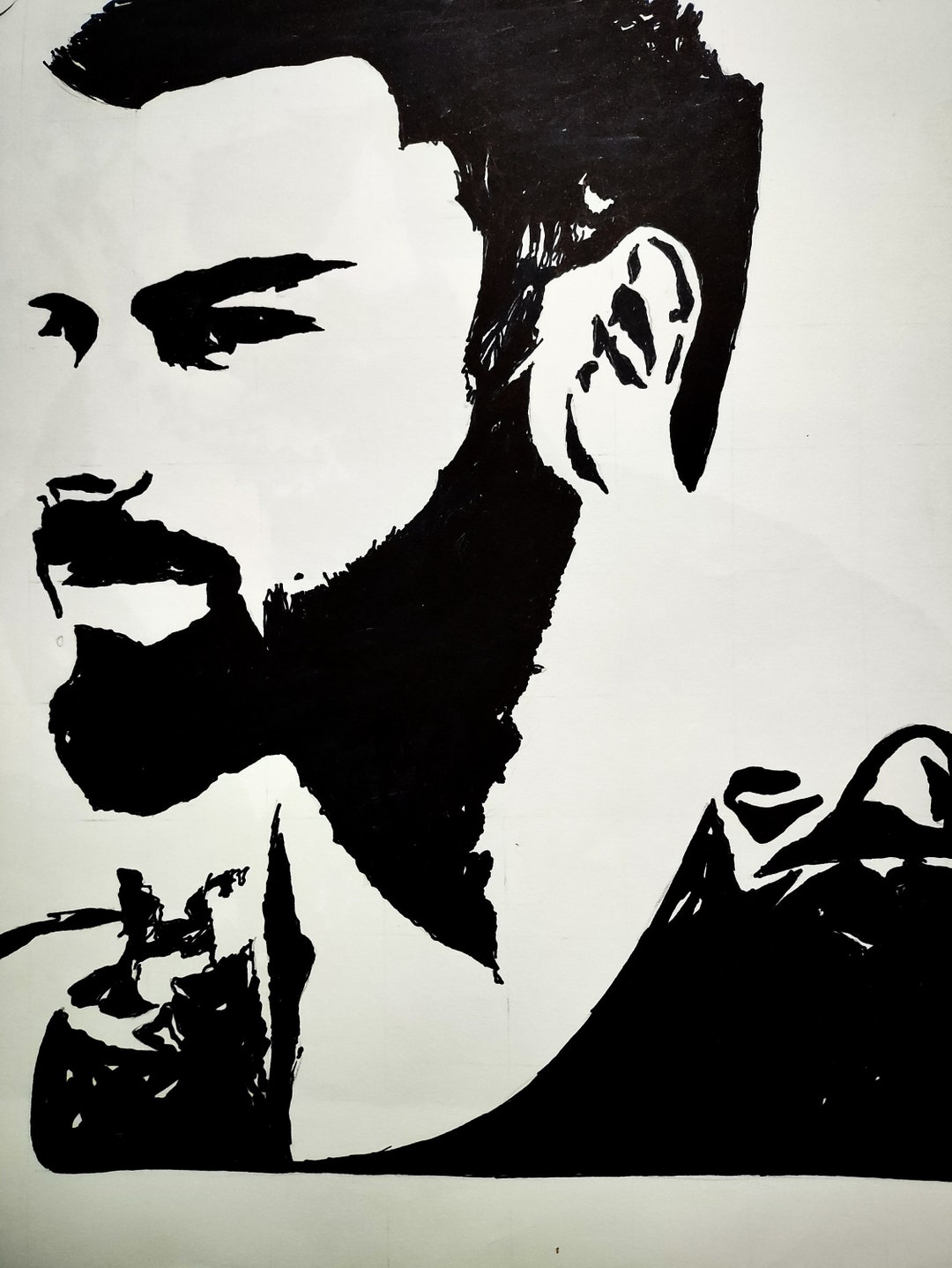 Custom Stencil Art Virat Kohli ART PRINT Cricket India Etsy