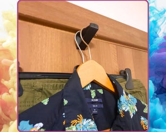 Clothes Holder | Wardrobe Garment Hanger Rack | Door Top Rail Hook for Outfit | Suit Hang