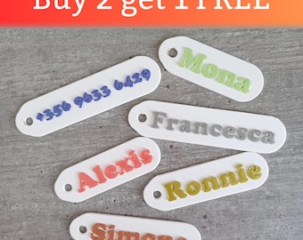 Custom Name Keychain: Personalised School Bag Tag