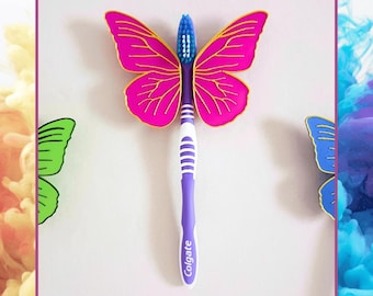 Butterfly Toothbrush Holder: Customizable Bathroom Decor