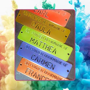 ¡Marcador personalizable! - ¡Marcador de libro impreso en 3D con nombre, iniciales o número personalizados!