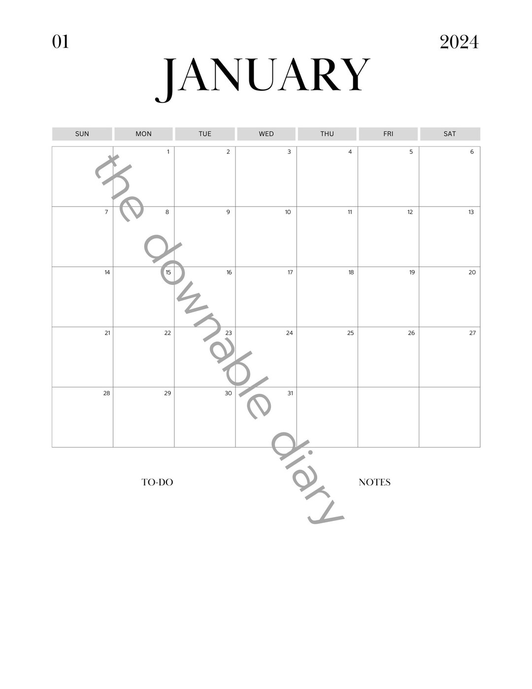 digital-pdf-yearly-planner-for-2024-white-black-minimalist-etsy
