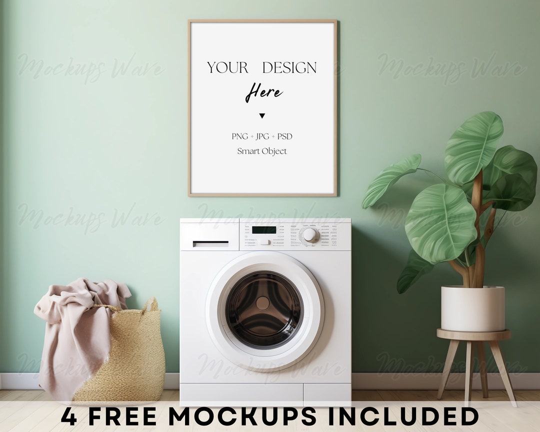 Laundry Frame Mockup Laundry Mockup Modern Frame Mockup Etsy