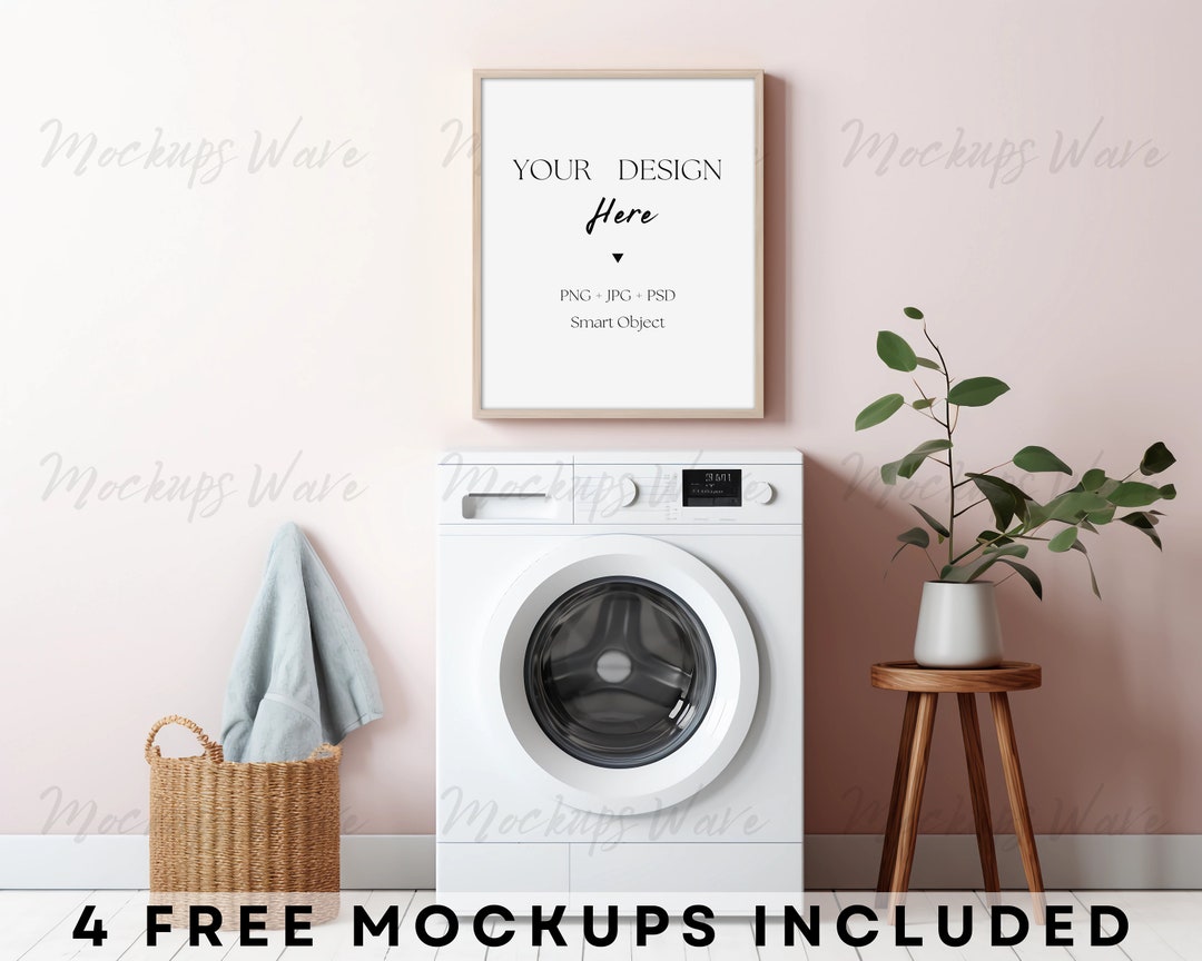 Laundry Frame Mockup Laundry Mockup Modern Frame Mockup Etsy