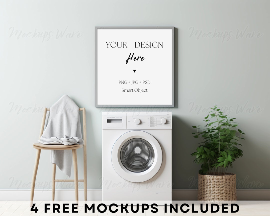 Laundry Frame Mockup Laundry Mockup Modern Frame Mockup Etsy