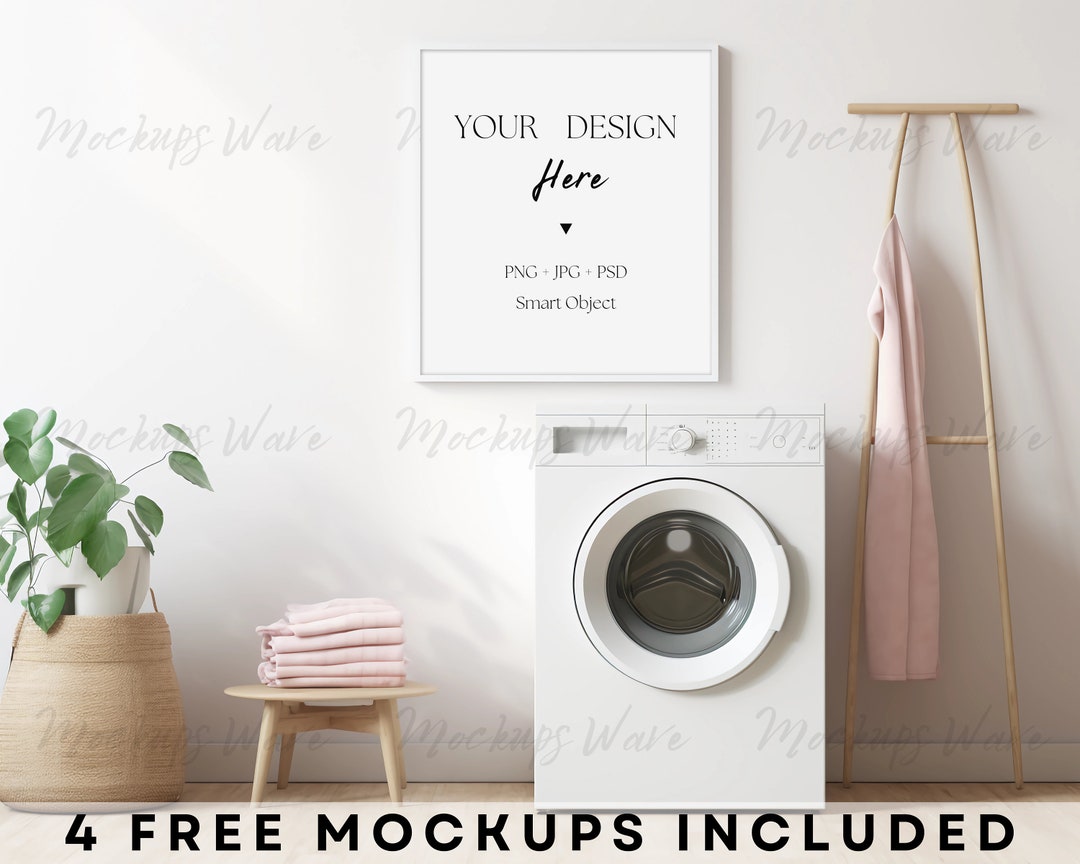 Laundry Frame Mockup Laundry Mockup Modern Frame Mockup Etsy