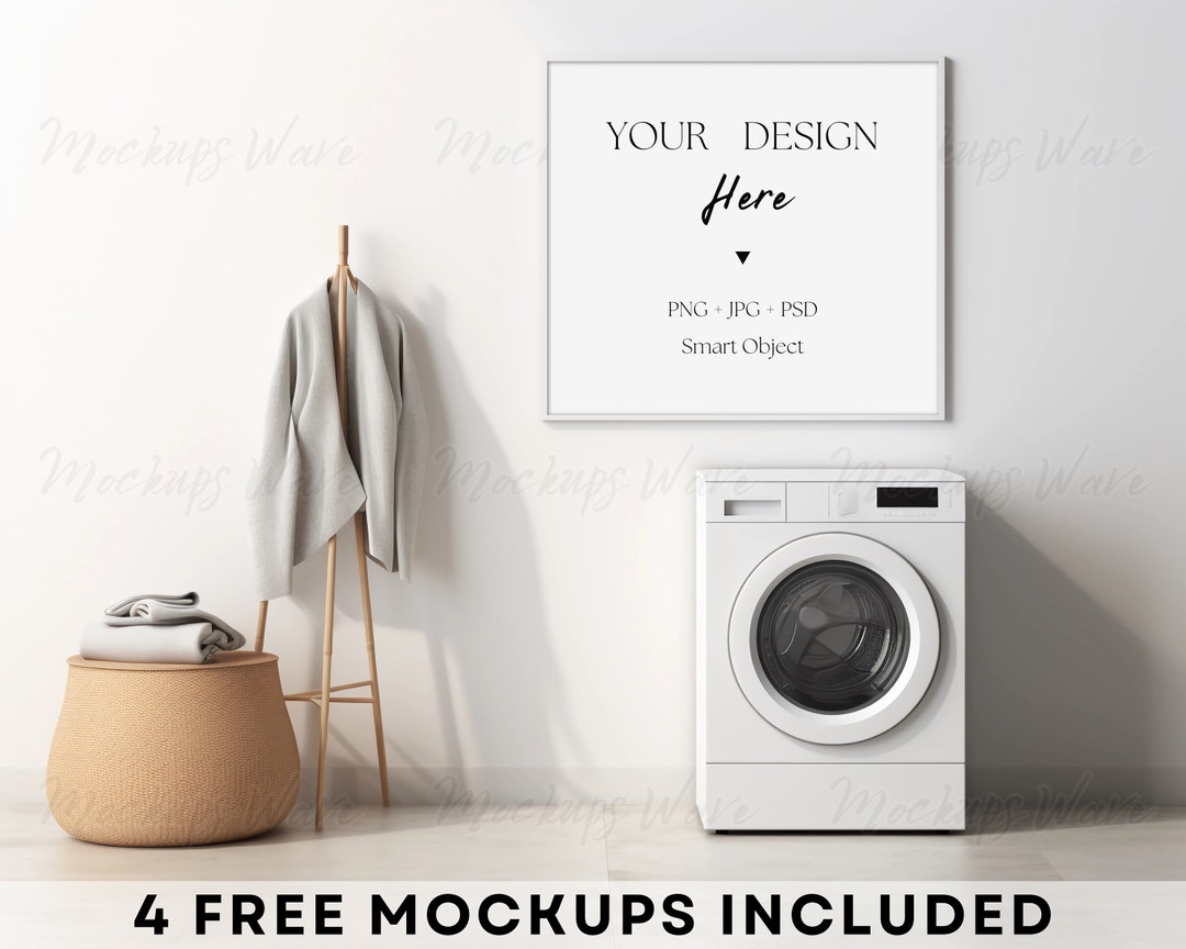 Laundry Frame Mockup Laundry Mockup Modern Frame Mockup Etsy