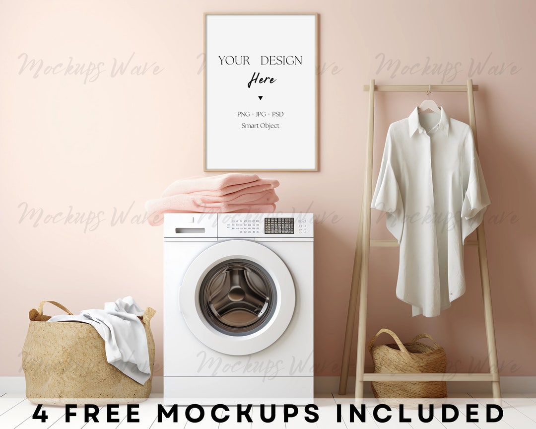 Laundry Frame Mockup Laundry Mockup Modern Frame Mockup Etsy