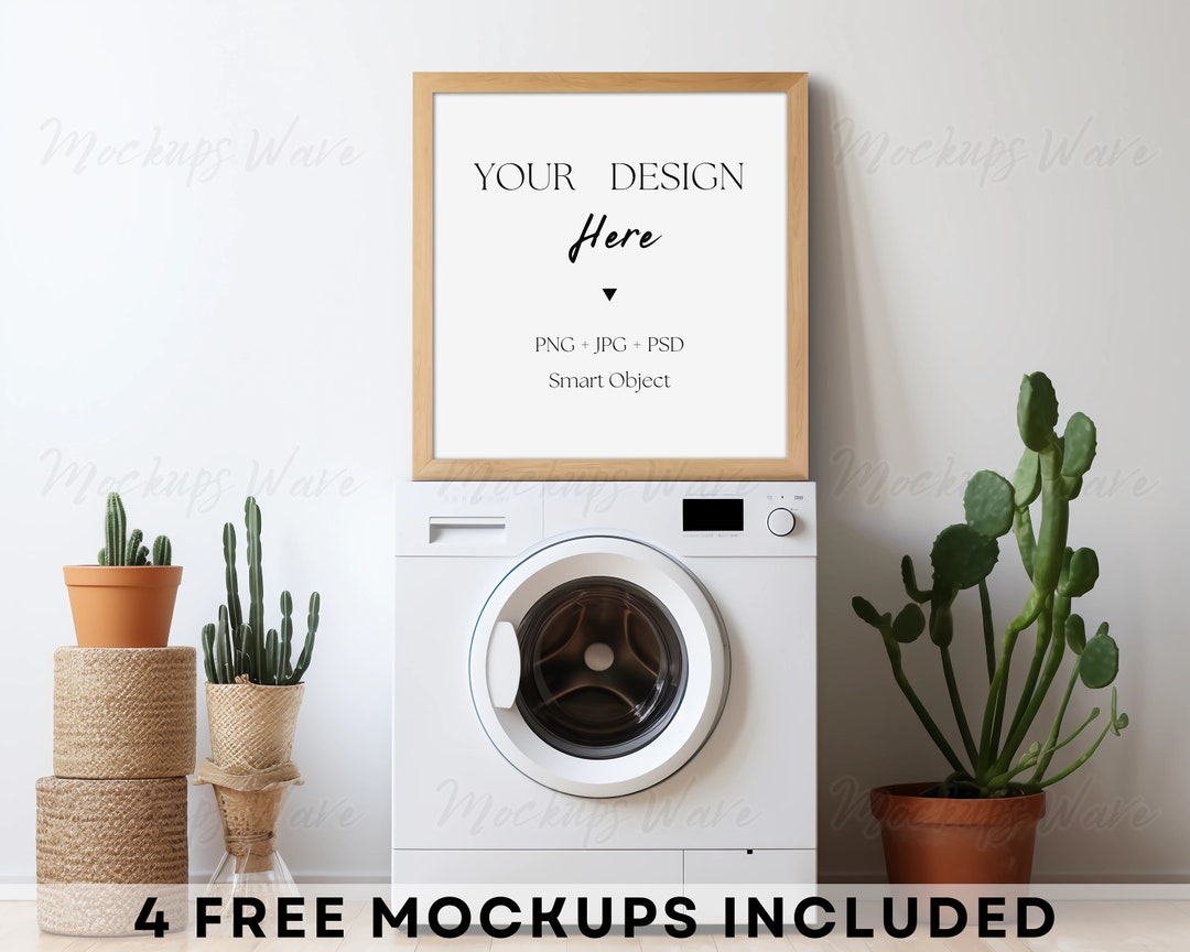 Laundry Frame Mockup Laundry Mockup Modern Frame Mockup Etsy