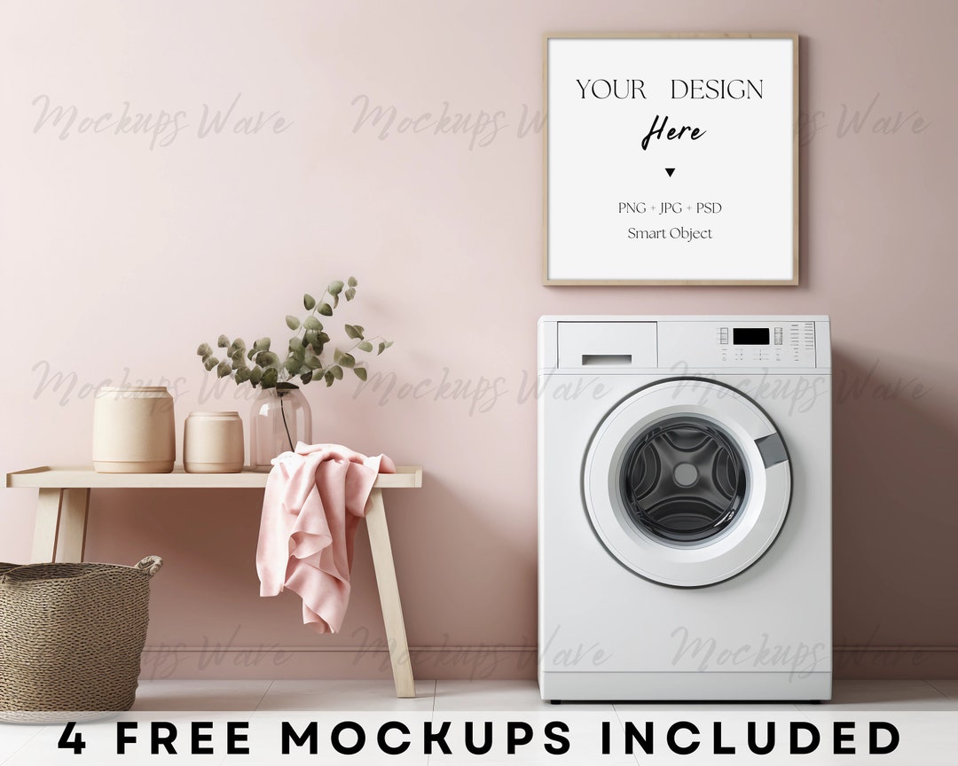 Laundry Frame Mockup Laundry Mockup Modern Frame Mockup Etsy