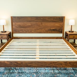 solid walnut bed frame