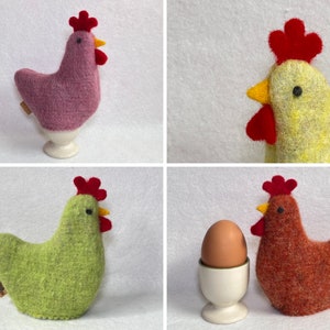 Egg warmer chicken Selma Cute felt egg warmer made of wool image 2