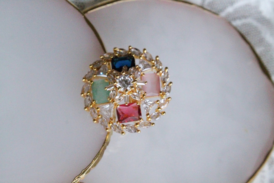 Asian Indian Pakistani Ring Jewellery Pink Blue Ring - Etsy