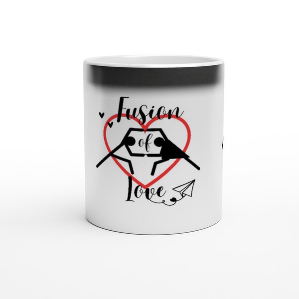 Personalizable Magic Mug with the design "Fusion of Love" - Valentine's Day gift 11oz