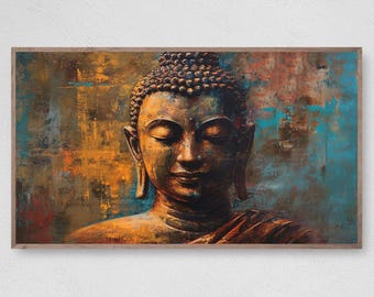 Buddha Statue Art for Samsung Frame TV: Zen 4K Digital Art (16x9)
