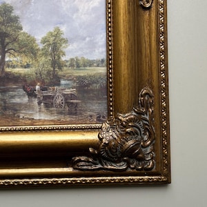 Constable Country, Framed Canvas Oil on Canvas Print: Vintage Painting Style, Ornate Gold Frame image 3