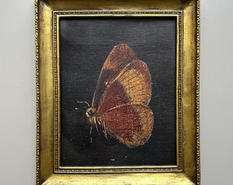 VINTAGE FRAMED - Wildlife, Antique Gold, Fine Art Print, On Canvas, Vintage Repro, Resin Frame with glass, Wall Deco