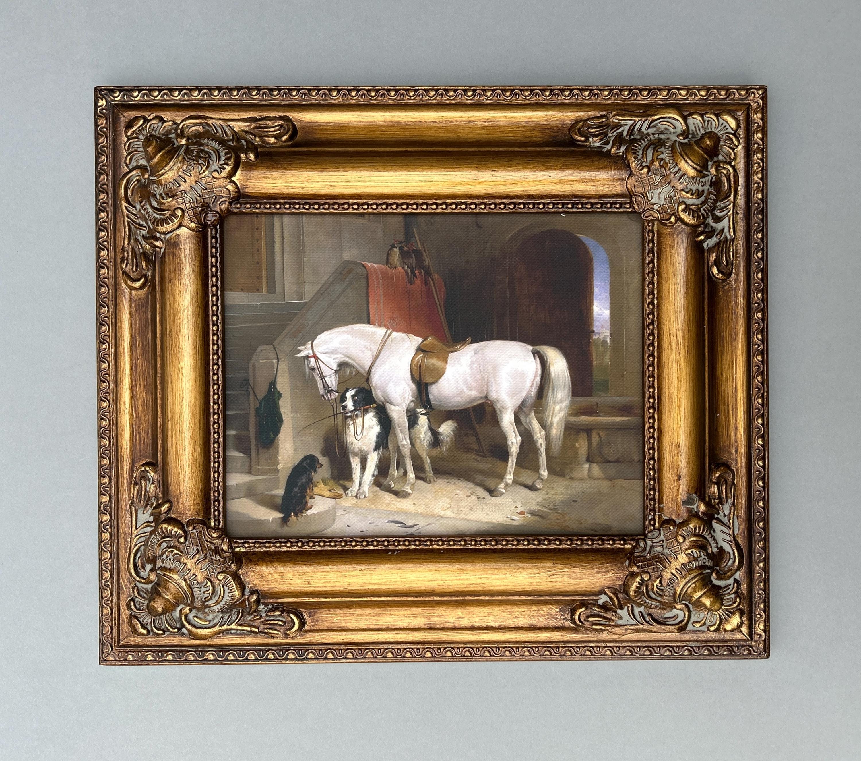 Horse Artwork Gold Frame - Etsy