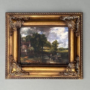 Constable Country, Framed Canvas Oil on Canvas Print: Vintage Painting Style, Ornate Gold Frame