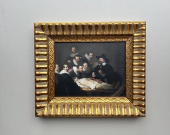 Autopsy Oil Painting Print: Framed Antique-Style Gold Wood Frame