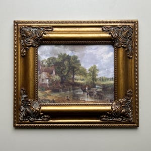 Constable Country, Framed Canvas Oil on Canvas Print: Vintage Painting Style, Ornate Gold Frame image 1
