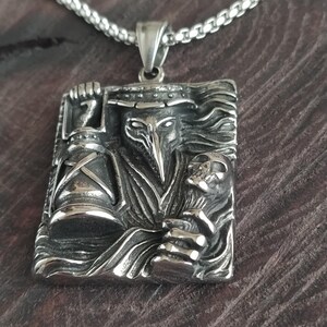 Plague doctor necklace / Plague doctor pendant / iron jewelry / pandemic necklace / Plague necklace / terrible necklace / scary necklace