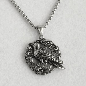 Crow necklace / Crow pendant / Crow Jewelry / crow gifts / crow charm / crow pendant / raven necklace / crow lover gift / raven jewelry