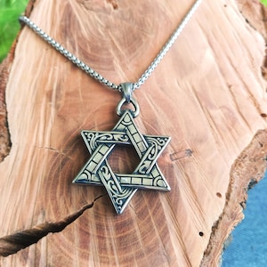 Jewish Star necklace / Star of David / Jewish star / Jewish star pendant / Star necklace / Necklace / Jewelry / Six pointed star necklace