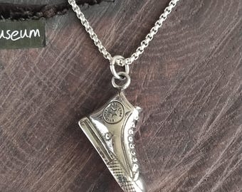 Sneaker necklace / Sneaker jewelry / iron sneakier pendant / sneaker charm / shoe necklace / marathon necklace / runners necklace