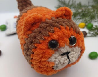 Ginger cat Handmade toy / Red cat amigurumi toy / handmade kitty / cat plush / fat ginger cat toy / amigurumi cat / cat plushie / cat plushy