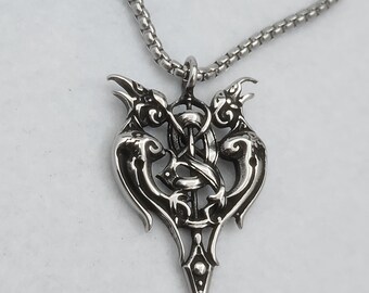Necklace with Viking crows / Viking raven iron necklace / Raven iron pendant / Crow necklace / crow jewelry / Necklace with two crows
