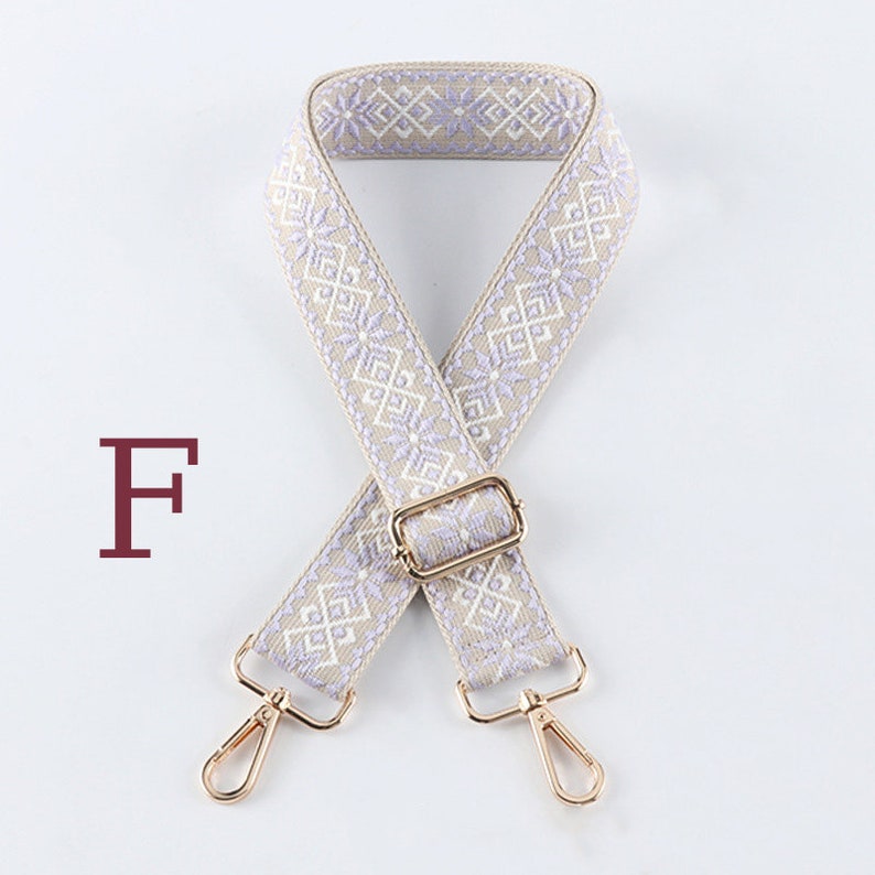 Embroidered Flower Shoulder Strap,purse Strap,adjustable Crossbody Bag