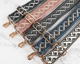 Two Color Straps Shoulder Straps,Crossbody Bag Straps,Guitar Strap for Purse,Replaceable Adjustable Handbag Straps,Fashions Straps