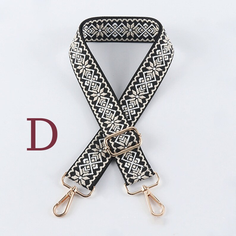 Embroidered Flower Shoulder Strap,purse Strap,adjustable Crossbody Bag