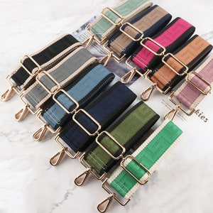 Stripe Shoulder Straps,Wide Shoulder Strap,Crossbody Straps,Purse Straps,Replaceable Adjustable Strap,Stylish Straps,Two Color Straps