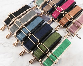 Stripe Shoulder Straps,Wide Shoulder Strap,Crossbody Straps,Purse Straps,Replaceable Adjustable Strap,Stylish Straps,Two Color Straps