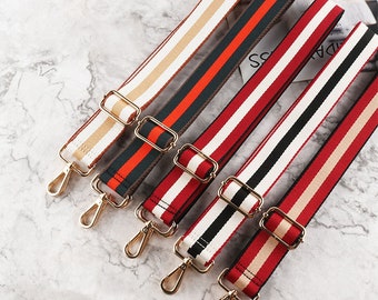 Red Stripes Straps,Adjustable Crossbody Bag Straps,Replaceable Shoulder Straps,Luggage Straps,Colourful Bag Straps,Bund Strap,Gift for Her