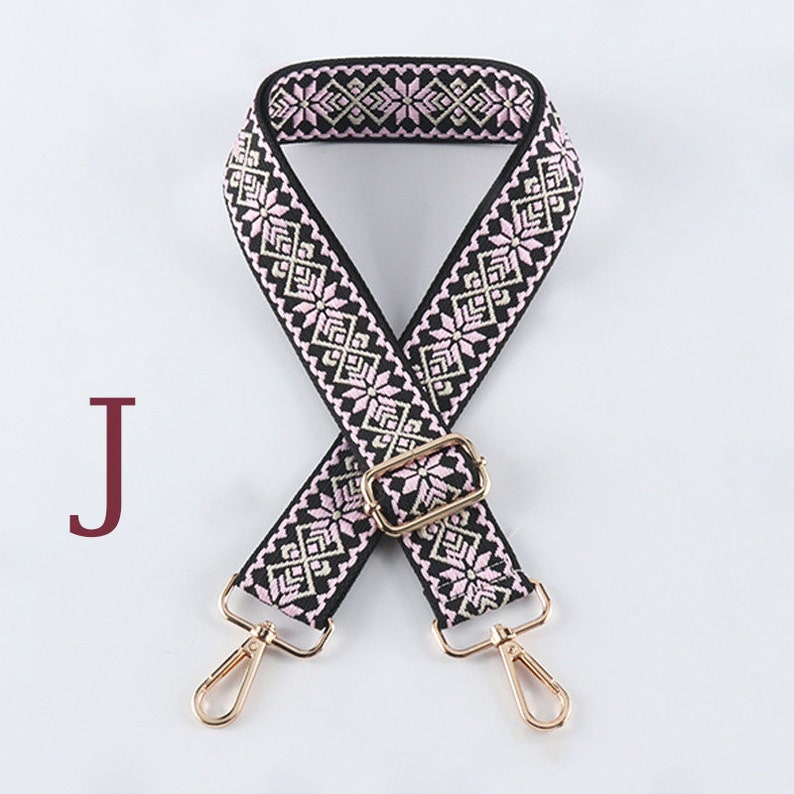 Embroidered Flower Shoulder Strap,purse Strap,adjustable Crossbody Bag