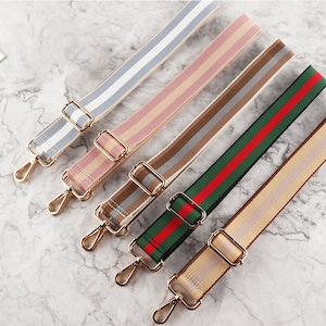 Alternating Stripes Straps,Adjustable Crossbody Bag Straps,Replaceable Shoulder Straps,Luggage Straps,Colourful Bag Straps,Bund Strap