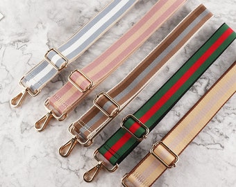 Alternating Stripes Straps,Adjustable Crossbody Bag Straps,Replaceable Shoulder Straps,Luggage Straps,Colourful Bag Straps,Bund Strap