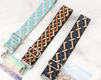 Color Stitching Straps,Adjustable Crossbody Bag Straps,Replaceable Shoulder Straps,Luggage Straps,Colourful Bag Straps,Fabric Bag Strap