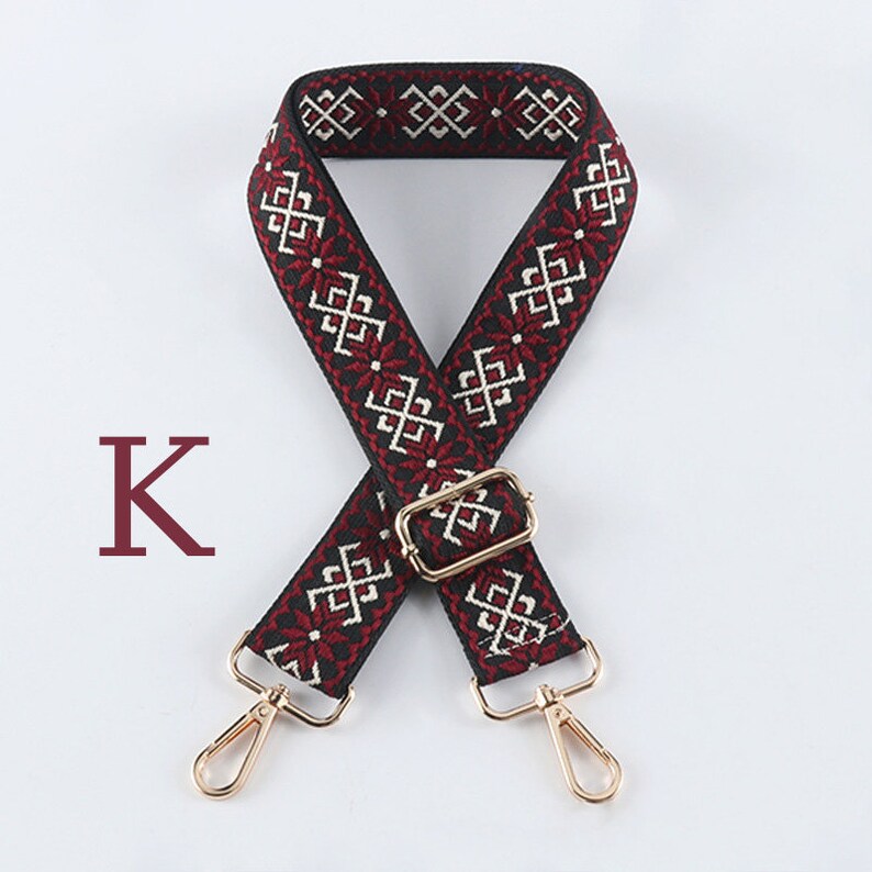 Embroidered Flower Shoulder Strap,purse Strap,adjustable Crossbody Bag