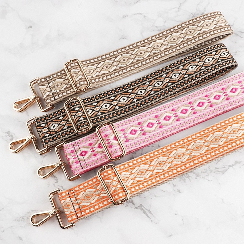 Wholesale PandaHall 2 Pieces Wide Purse Strap Bag Purse Strap Replacement Crossbody  Handbag Purse Strap Striped Adjustable Replacement Belt Guitar Strap for Purses  Crossbody Canvas Bag 