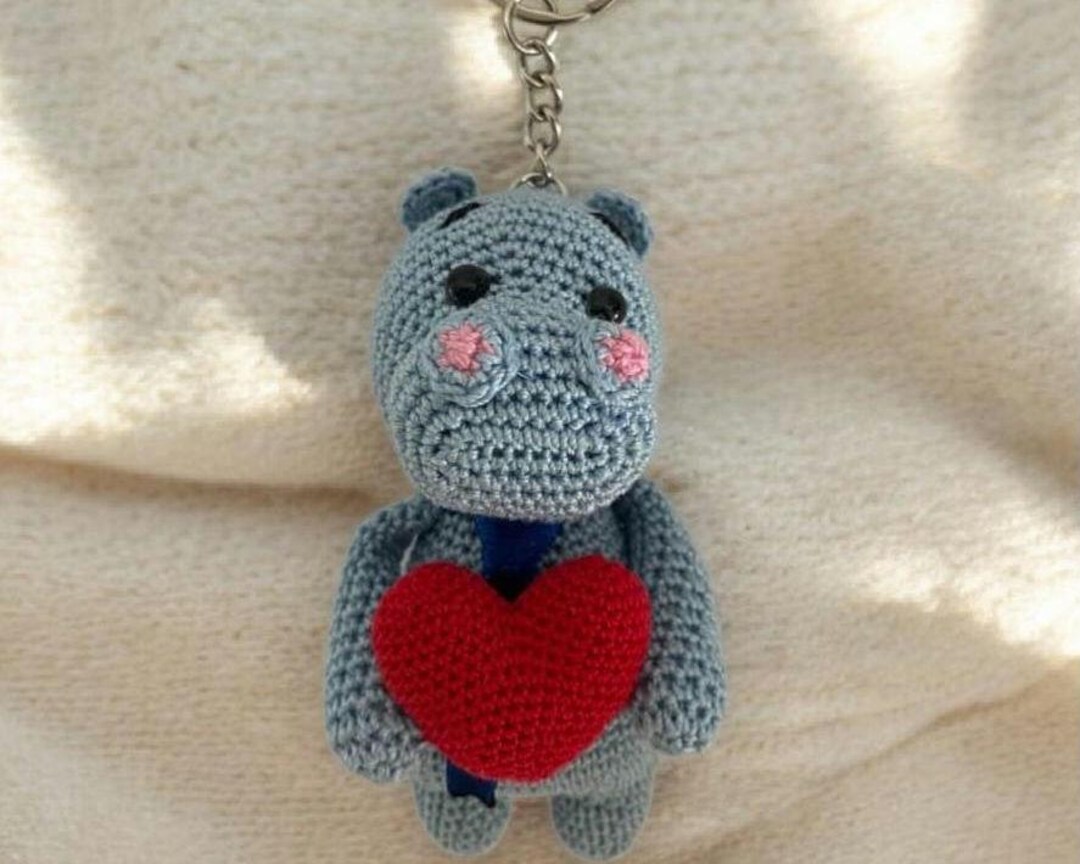 Hippo Crochet Keychain, Hippos Gifts, Key Accessories - Etsy Canada