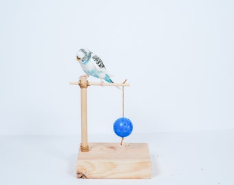 Parakeet Piñata Bird Toy | Bola Model | Budgie, Conure, Cockatiel, Parrotlet, Real Bamboo, Hemp Jute, Natural