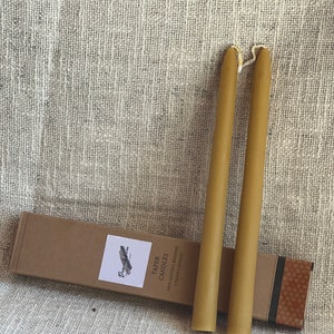 Beeswax Taper Candles 2 piece