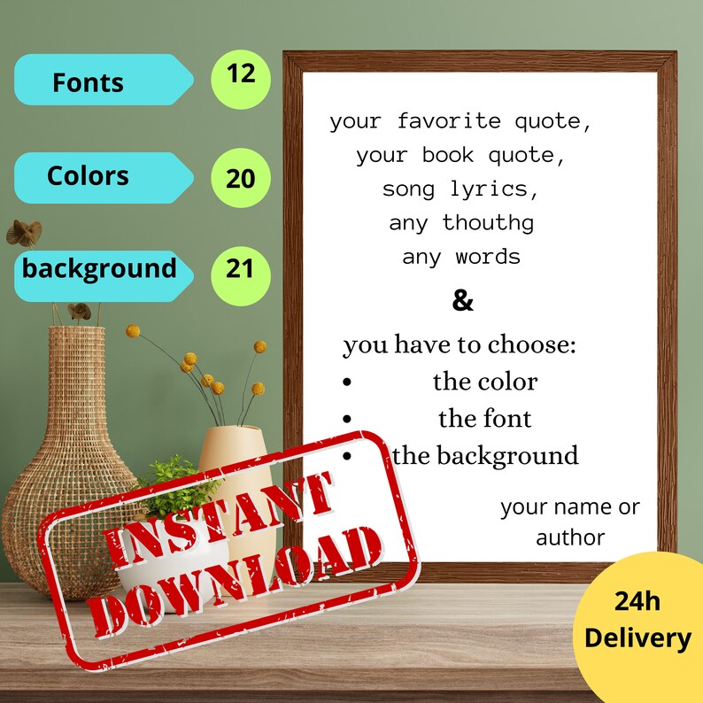 Custom Self Esteem Poster Design Create Your Own Quote Print Etsy