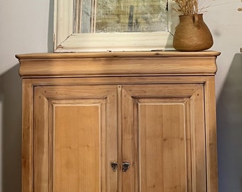 Vendu -Console d’entrée en bois brut rénovée