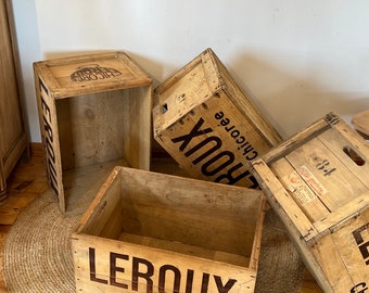Vintage Leroux chicory crates